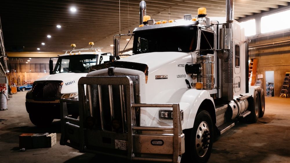 Fleet trucks serviced in the Mach 6 shop bay